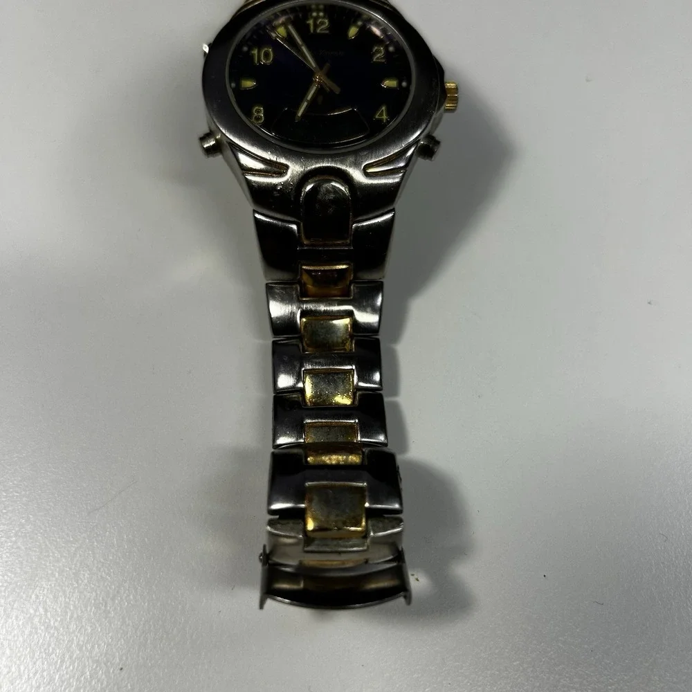 Vintage Y2K Sergio Valente Analog Digital Quartz Two-Tone Stainless Steel
